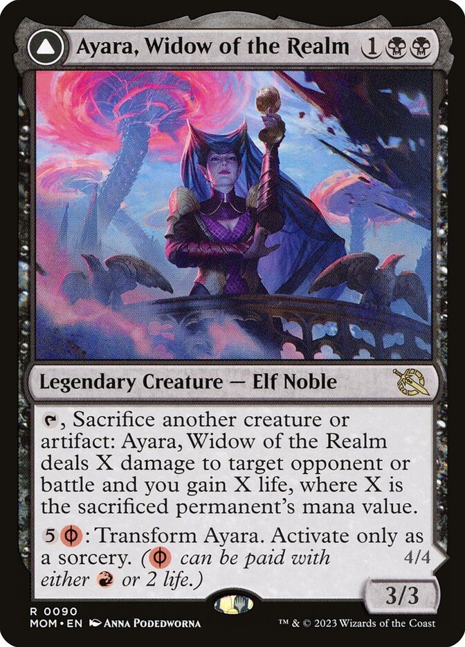 Ayara, Widow of the Realm // Ayara, Furnace Queen [March of the Machine] (90)