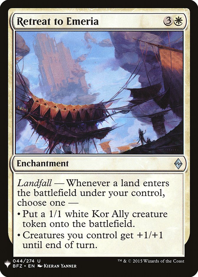 Retreat to Emeria [The List] (BFZ-44)
