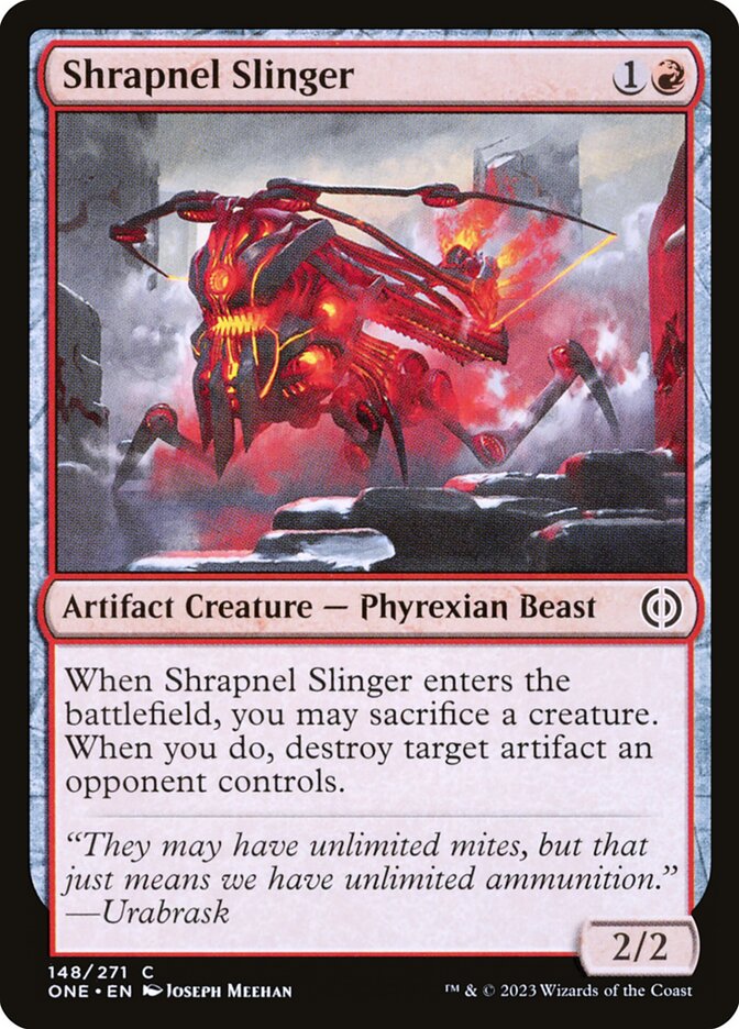 Shrapnel Slinger [Phyrexia: All Will Be One] (148)