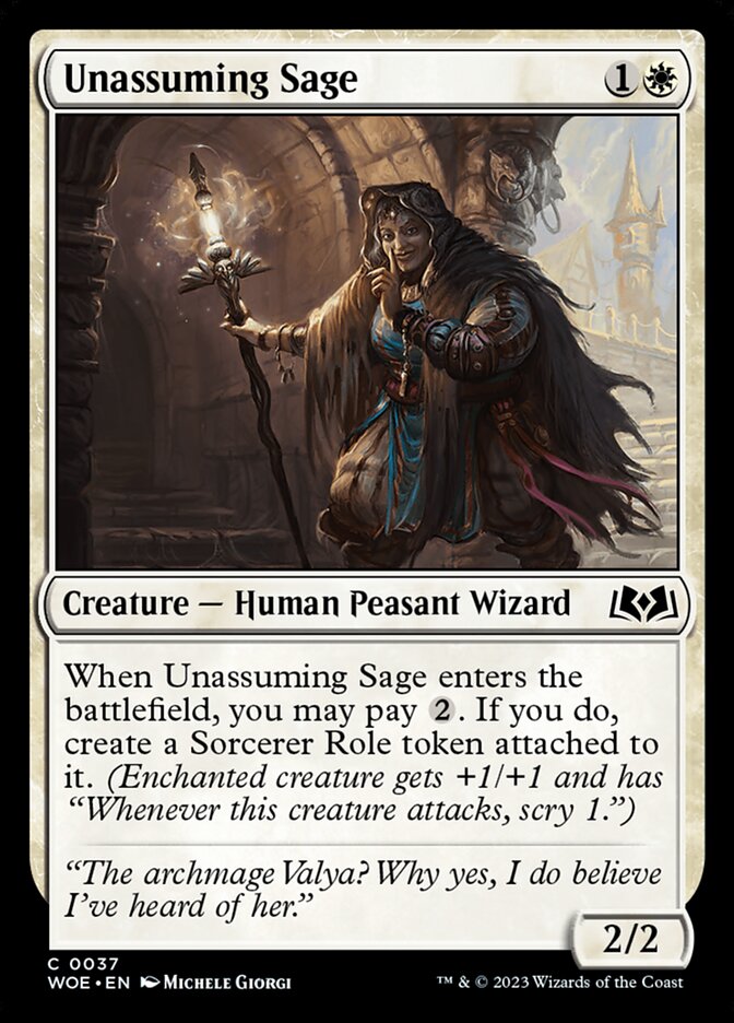 Unassuming Sage [Wilds of Eldraine] (37)
