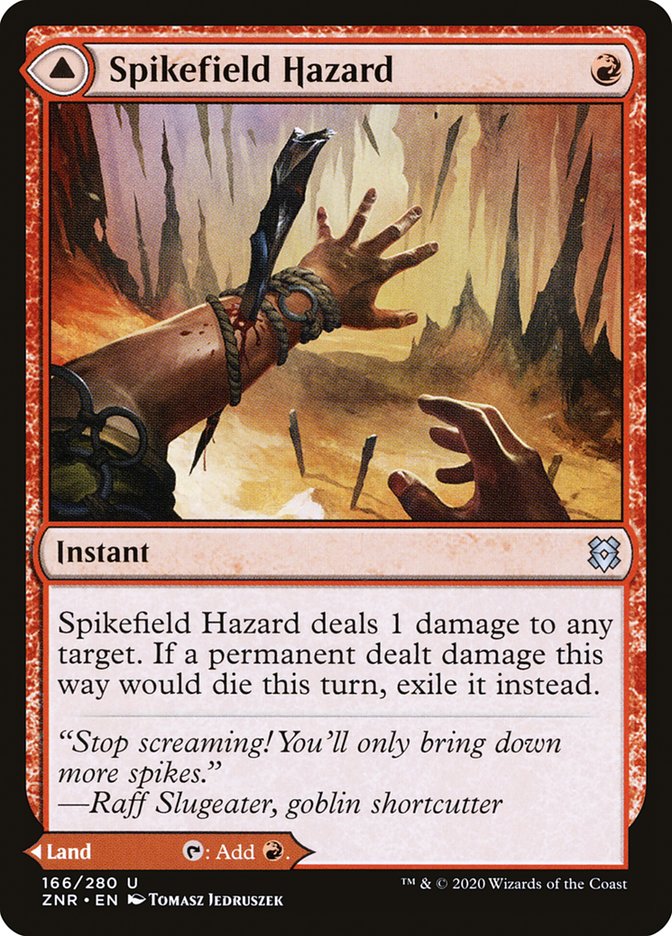 Spikefield Hazard // Spikefield Cave [Zendikar Rising] (166)