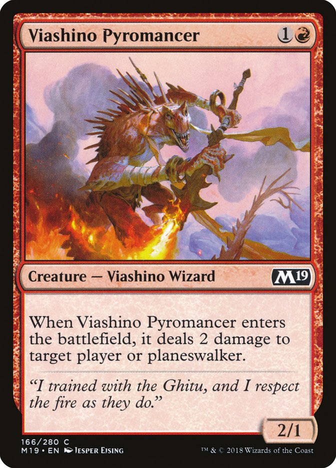 Viashino Pyromancer [Core Set 2019] (166)