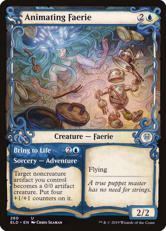 Animating Faerie // Bring to Life [Throne of Eldraine Variants] (280)