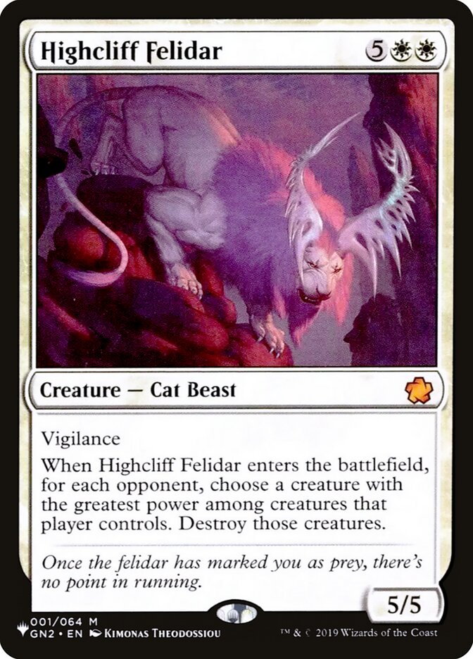Highcliff Felidar [The List] (GN2-1)