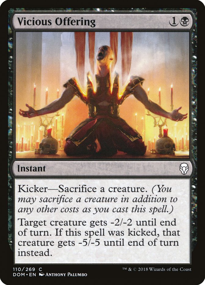 Vicious Offering [Dominaria] (110)