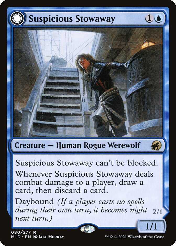 Suspicious Stowaway // Seafaring Werewolf [Innistrad: Midnight Hunt] (80)