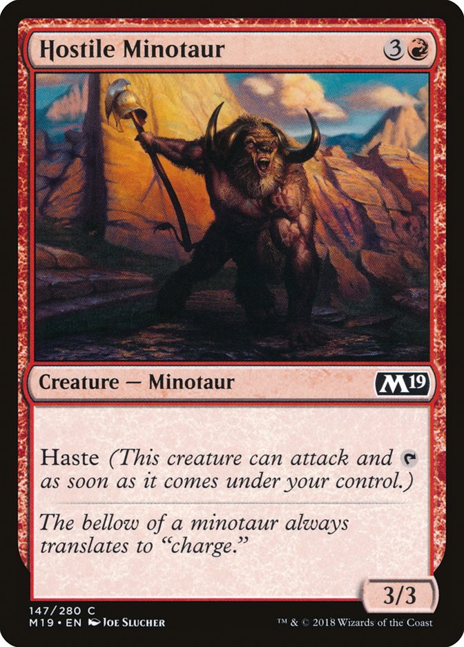 Hostile Minotaur [Core Set 2019] (147)