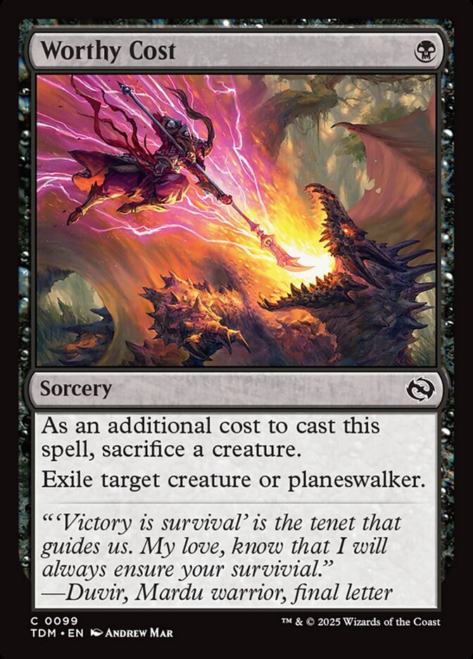 Worthy Cost [Tarkir: Dragonstorm] (99)