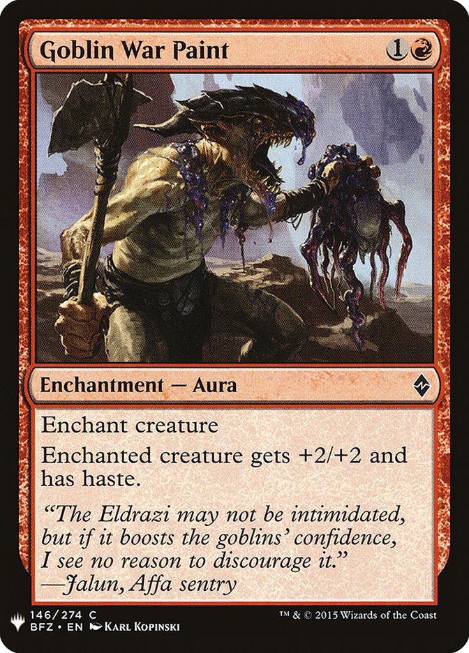 Goblin War Paint [The List] (BFZ-146)