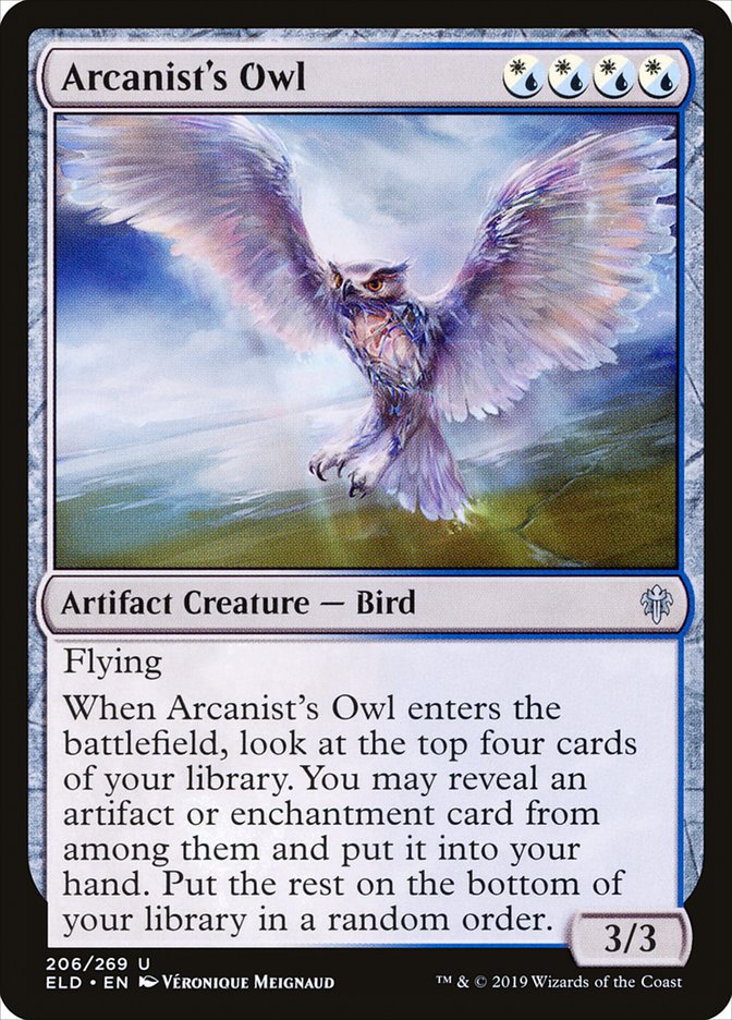 Arcanist's Owl [Throne of Eldraine] (206)