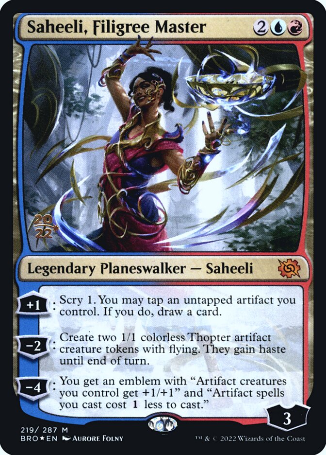 Saheeli, Filigree Master [The Brothers' War Promos] (219s)