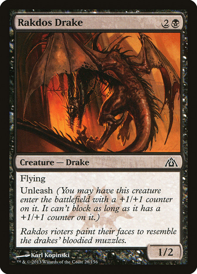 Rakdos Drake [Dragon's Maze] (28)