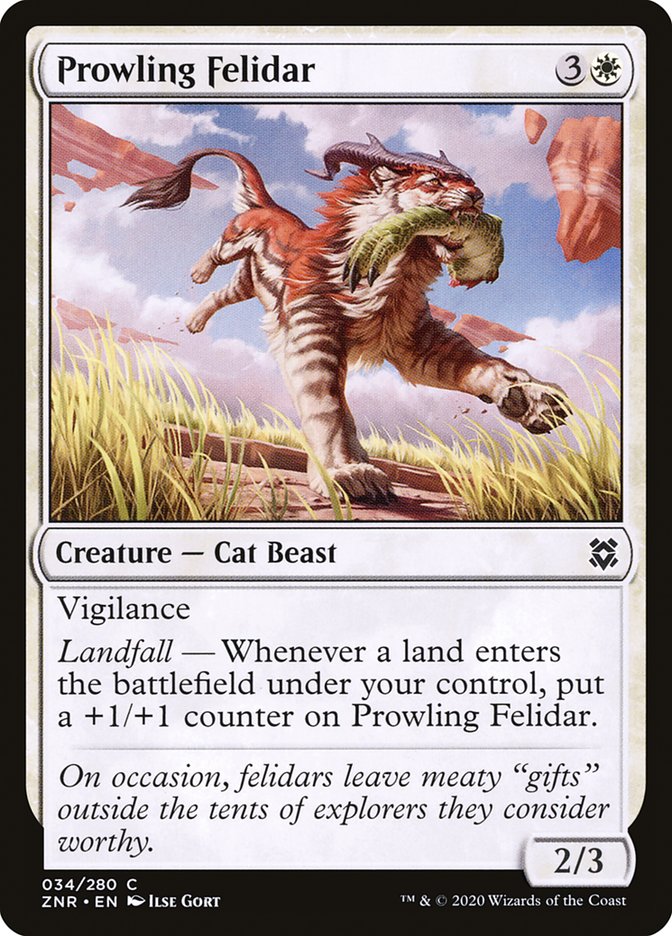 Prowling Felidar [Zendikar Rising] (34)