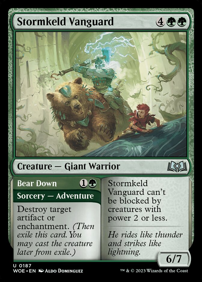 Stormkeld Vanguard // Bear Down [Wilds of Eldraine] (187)