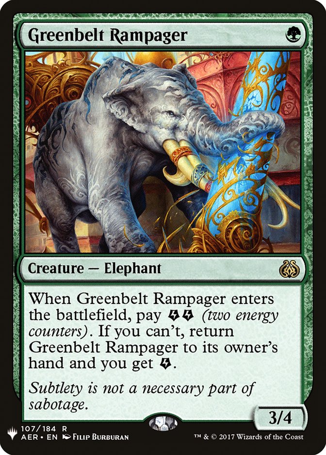 Greenbelt Rampager [The List] (AER-107)