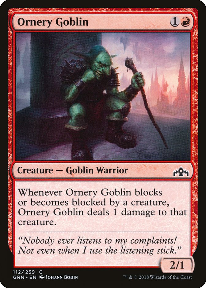 Ornery Goblin [Guilds of Ravnica] (112)