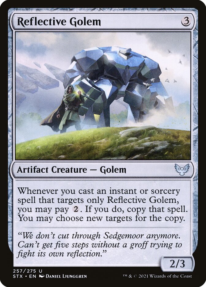 Reflective Golem [Strixhaven: School of Mages] (257)