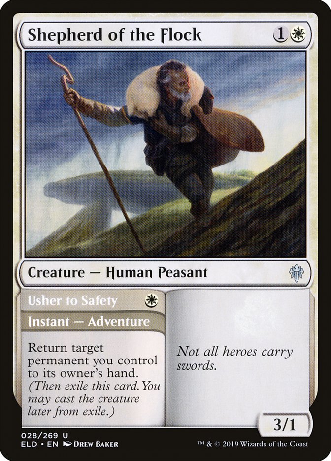 Shepherd of the Flock // Usher to Safety [Throne of Eldraine] (28)
