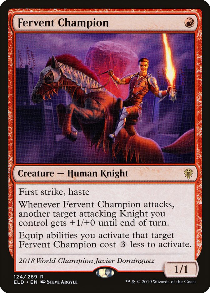 Fervent Champion [Throne of Eldraine] (124)