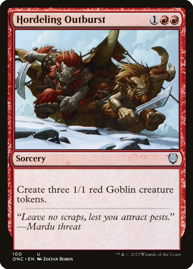 Hordeling Outburst [Phyrexia: All Will Be One Commander] (100)