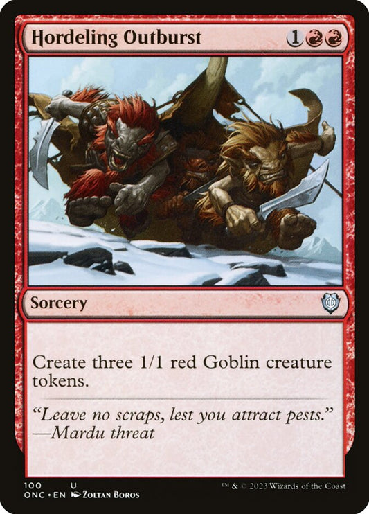 Hordeling Outburst [Phyrexia: All Will Be One Commander] (100)