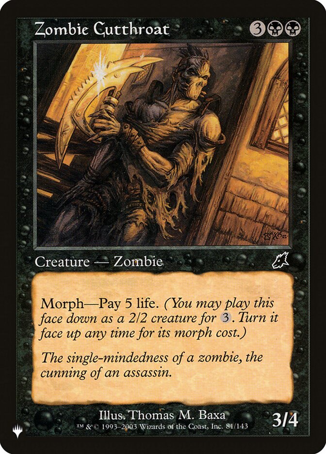 Zombie Cutthroat [The List] (SCG-81)