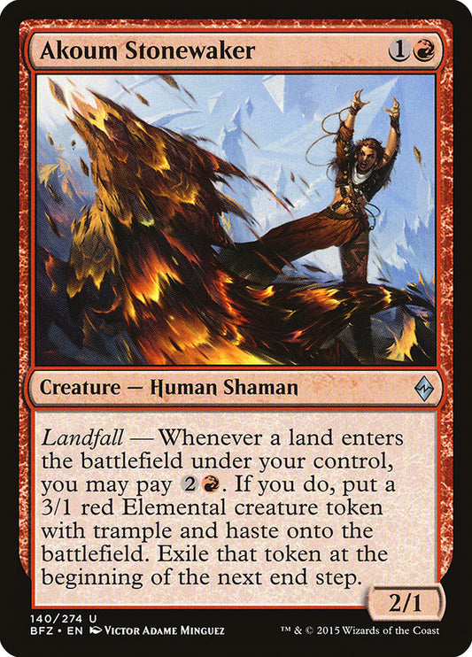 Akoum Stonewaker [Battle for Zendikar] (140)
