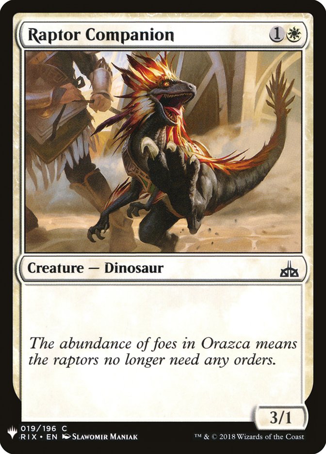Raptor Companion [The List] (RIX-19)