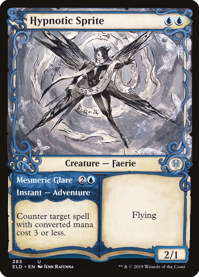Hypnotic Sprite // Mesmeric Glare [Throne of Eldraine] (283)