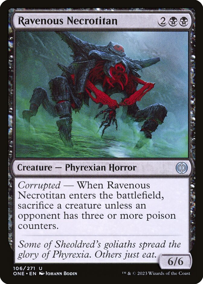 Ravenous Necrotitan [Phyrexia: All Will Be One] (106)