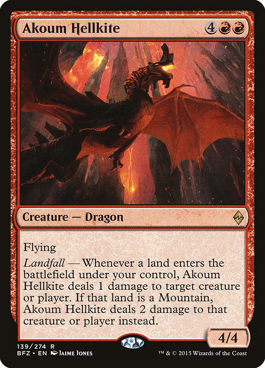 Akoum Hellkite [Battle for Zendikar] (139)