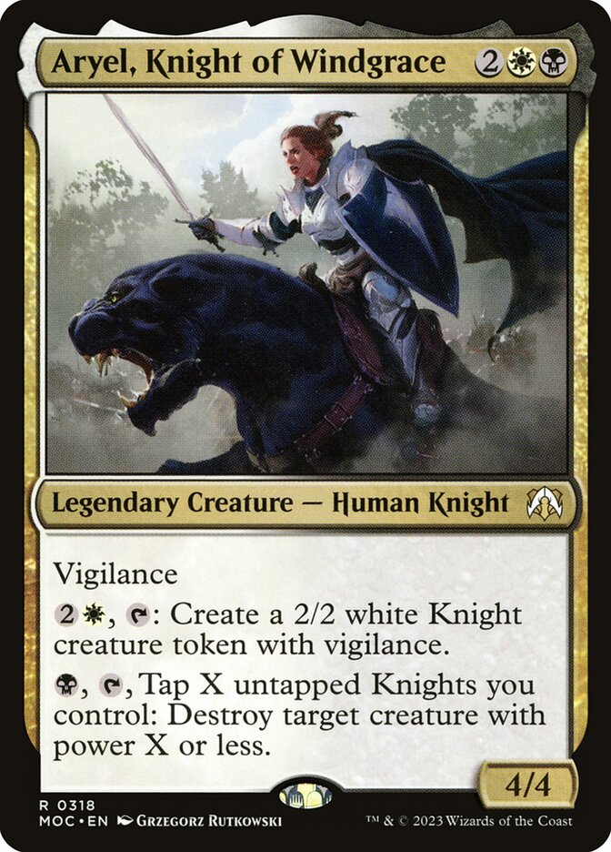 Aryel, Knight of Windgrace [March of the Machine Commander] (318)