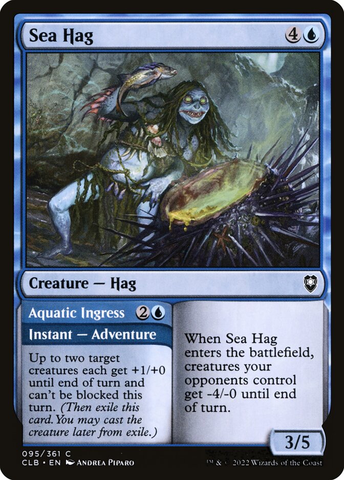 Sea Hag // Aquatic Ingress [Commander Legends: Battle for Baldur's Gate] (95)