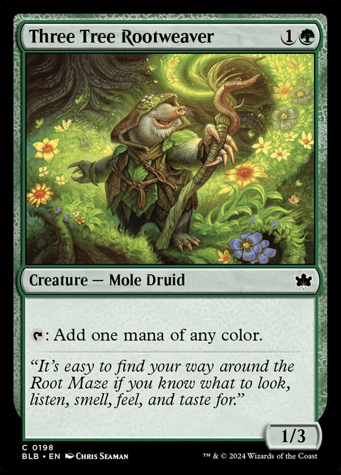Three Tree Rootweaver [Bloomburrow] (198)