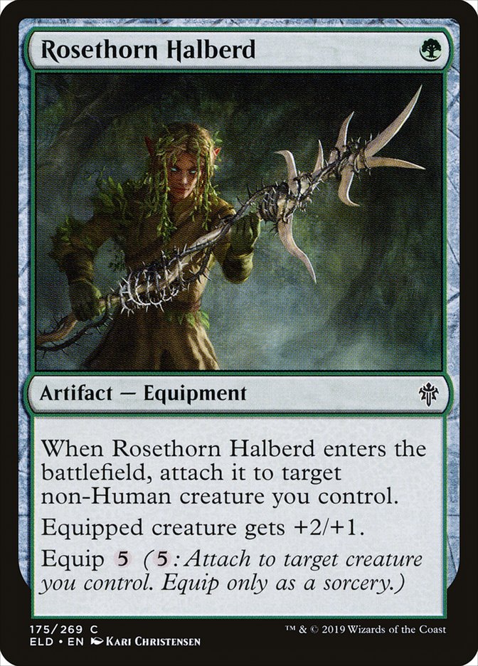 Rosethorn Halberd [Throne of Eldraine] (175)
