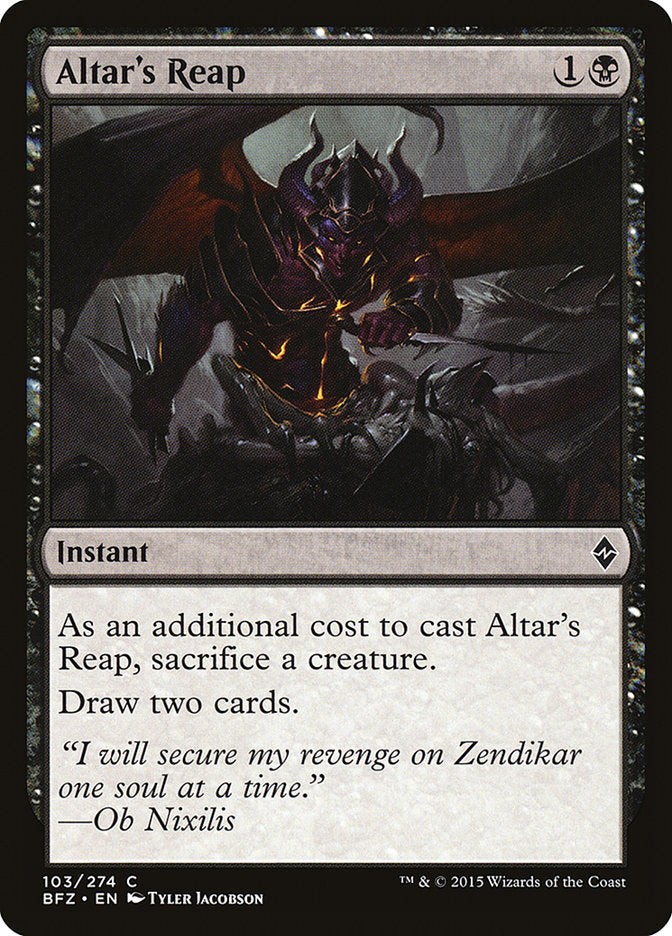 Altar's Reap [Battle for Zendikar] (103)