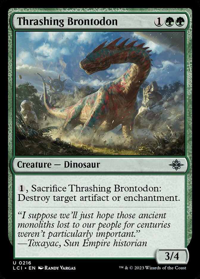 Thrashing Brontodon [The Lost Caverns of Ixalan] (216)