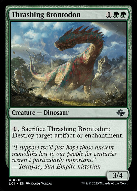 Thrashing Brontodon [The Lost Caverns of Ixalan] (216)