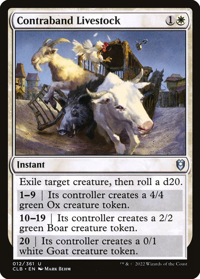 Contraband Livestock [Commander Legends: Battle for Baldur's Gate] (12)