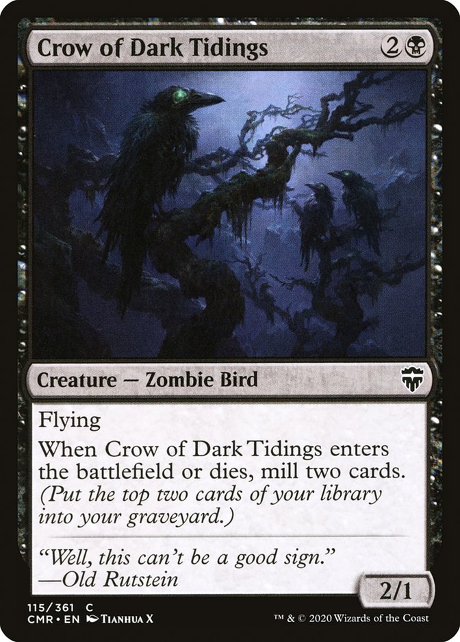 Crow of Dark Tidings [Commander Legends] (115)