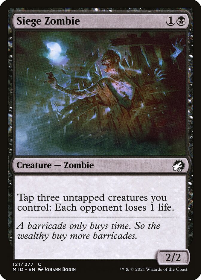 Siege Zombie [Innistrad: Midnight Hunt] (121)