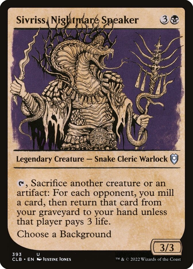 Sivriss, Nightmare Speaker [Commander Legends: Battle for Baldur's Gate] (393)