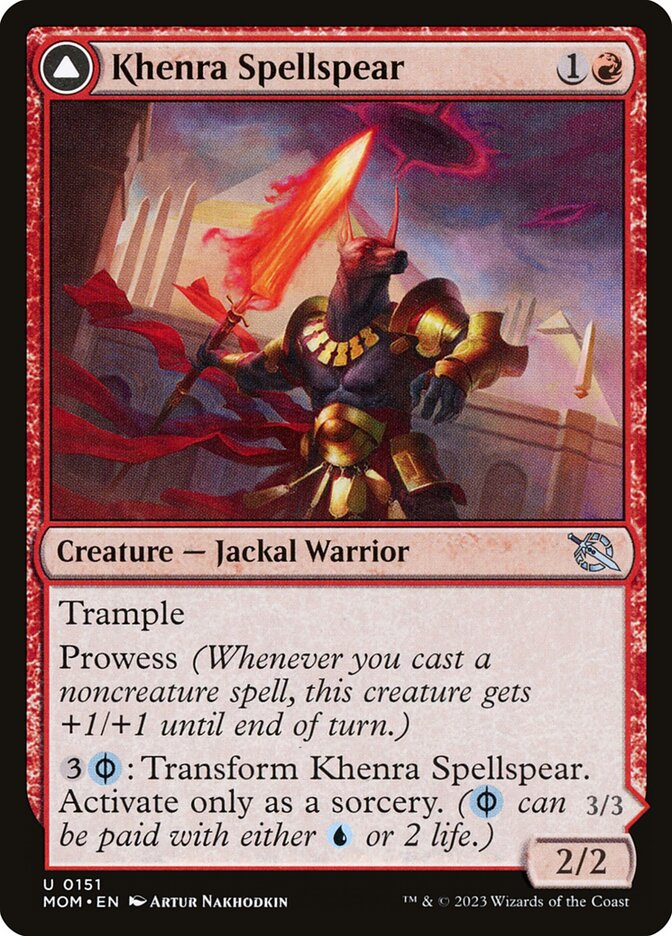 Khenra Spellspear // Gitaxian Spellstalker [March of the Machine] (151)
