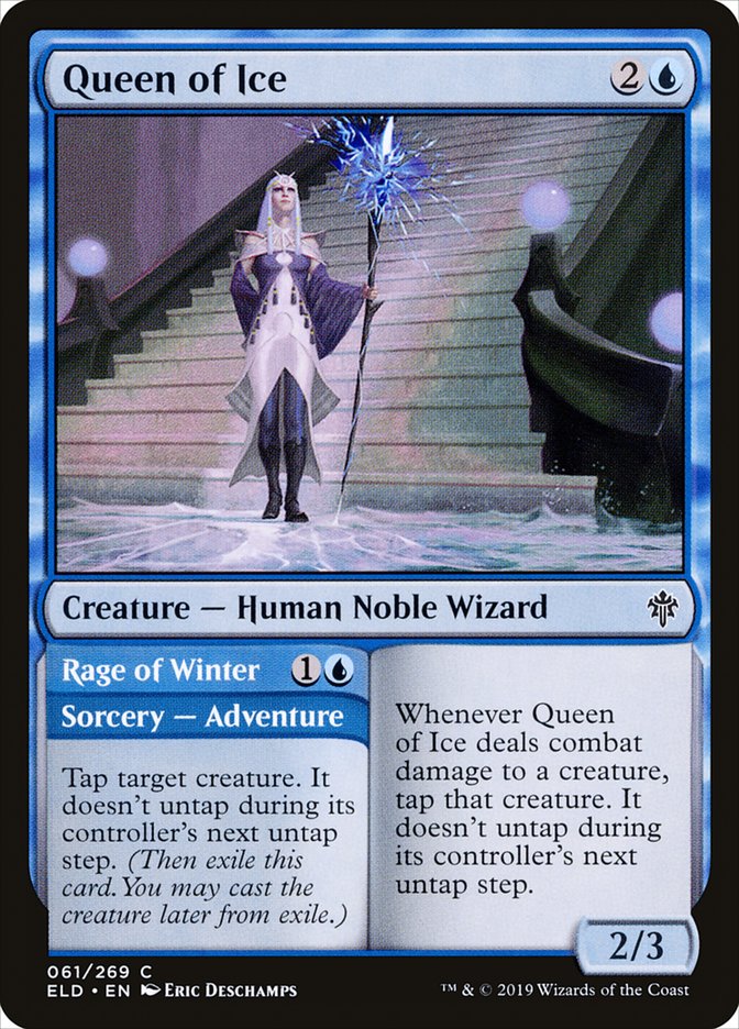 Queen of Ice // Rage of Winter [Throne of Eldraine] (61)