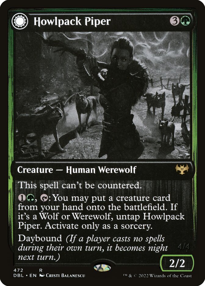 Howlpack Piper // Wildsong Howler [Innistrad: Double Feature] (472)