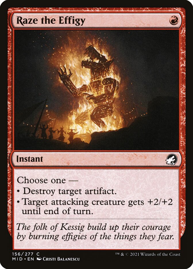 Raze the Effigy [Innistrad: Midnight Hunt] (156)