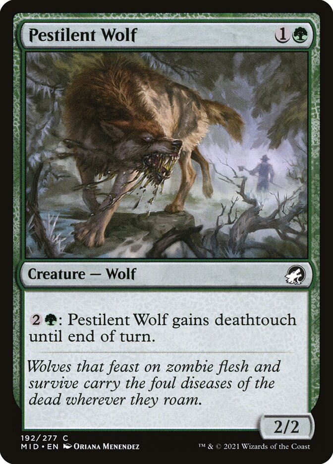 Pestilent Wolf [Innistrad: Midnight Hunt] (192)