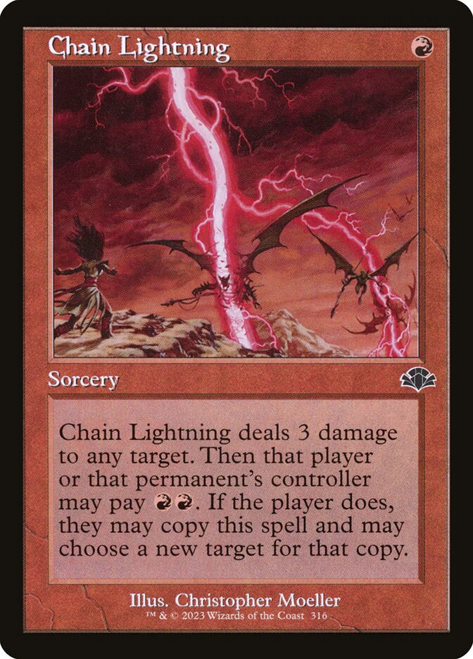 Chain Lightning [Dominaria Remastered] (316)