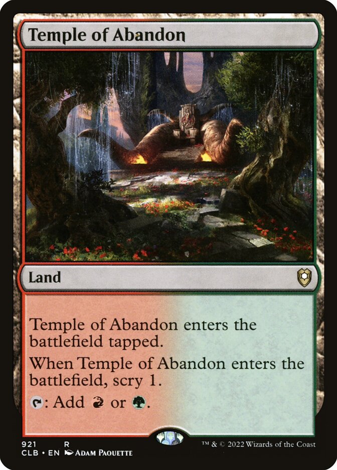 Temple of Abandon [Commander Legends: Battle for Baldur's Gate] (921)