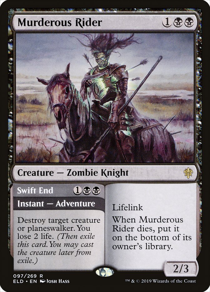 Murderous Rider // Swift End [Throne of Eldraine] (97)
